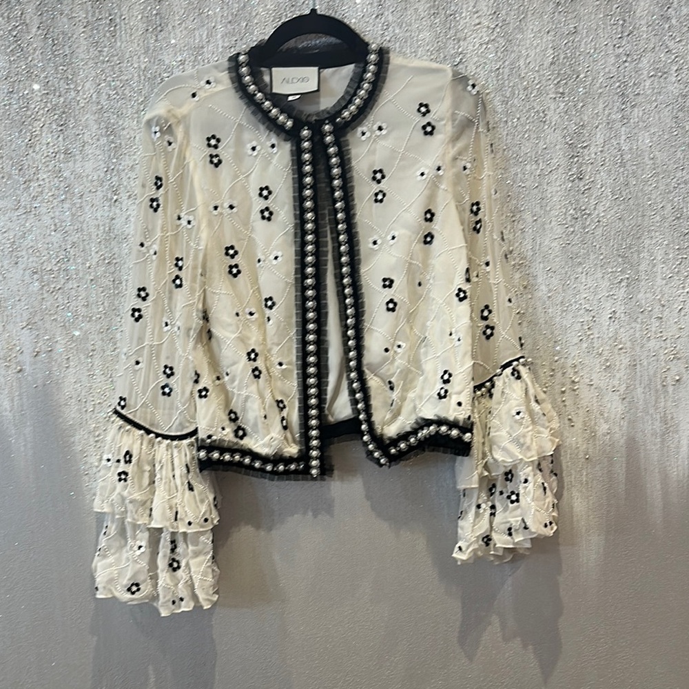 Alexis Sheer Floral Embroidered Jacket